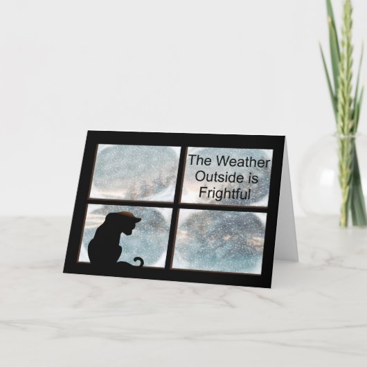 kerstliedje in Frosted Window Holiday Kaart (Voorkant)