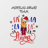 kerstliedje Llama Home Storefront Name Vinyl LG Raamsticker (Vel)