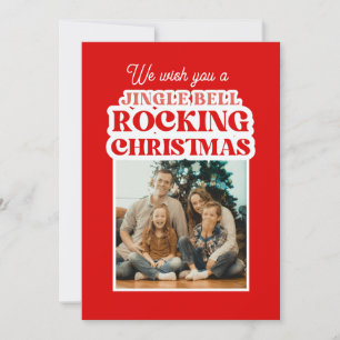 Kerstliedje Rockende Rode Kerst  Feestdagenkaart