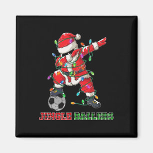 Kerstliedjes Dabbing Kerstman Voetbal Kerstvoetbal Magneet