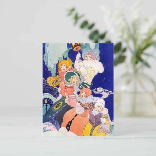 Kerstliedjes Feestdagenkaart (Staand voorkant)