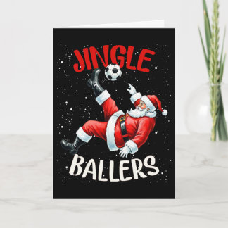 Kerstliedjes Funny Santa Voetbal Kerst Voetbal  Kaart