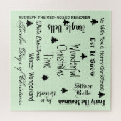 Kerstliedjes Holiday Moeilijke puzzel Legpuzzel (Horizontaal)