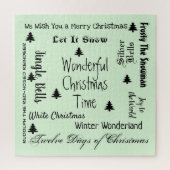 Kerstliedjes Holiday Moeilijke puzzel Legpuzzel (Verticaal)