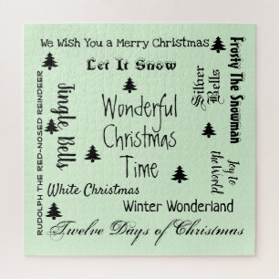 Kerstliedjes Holiday Moeilijke puzzel Legpuzzel