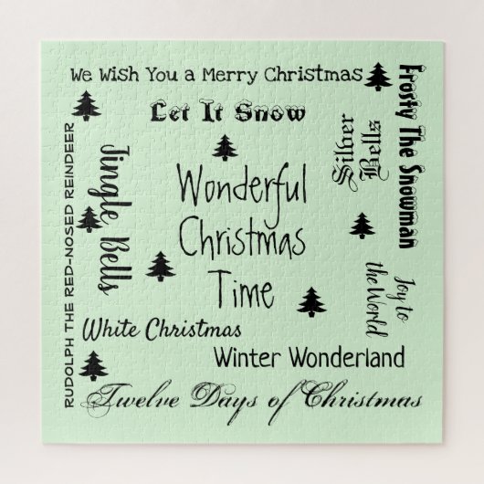 Kerstliedjes Holiday Moeilijke puzzel Legpuzzel (Verticaal)
