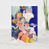 Kerstliedjes met Vintage Feestdagen Kaart (Voorkant)