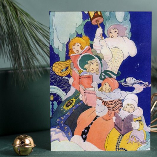 Kerstliedjes met Vintage Feestdagen Kaart