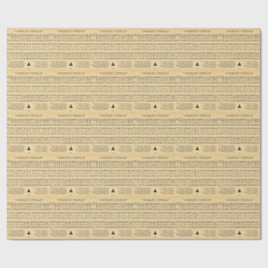 Kerstliedjes, O Kerstboom, Vakantie Cadeaupapier (Vlak)