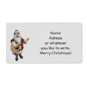 kerstliedjes spelen op zijn gitaar etiket (Voorkant)