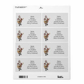 kerstliedjes spelen op zijn gitaar etiket (Full Sheet)