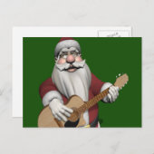 kerstliedjes spelen op zijn gitaar feestdagenkaart (Voorkant / Achterkant)