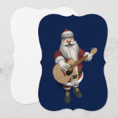 kerstliedjes spelen op zijn gitaar feestdagenkaart (Voorkant / Achterkant)