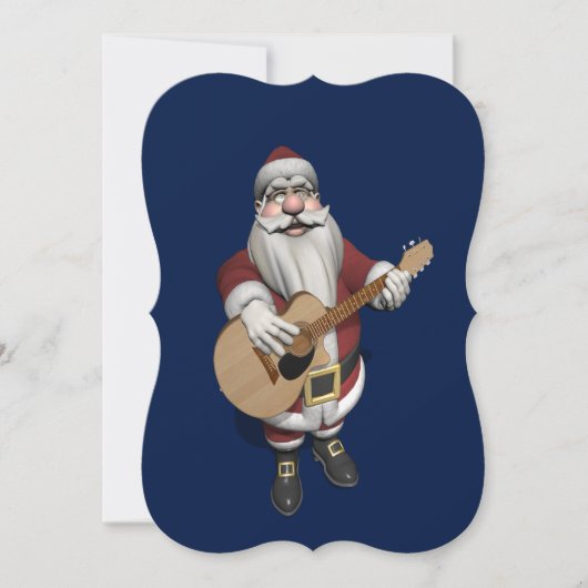 kerstliedjes spelen op zijn gitaar feestdagenkaart (Voorkant)
