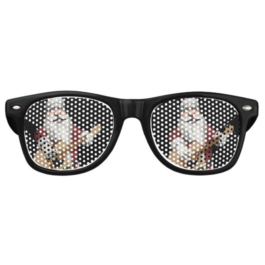 kerstliedjes spelen op zijn gitaar retro zonnebril (Voorkant)