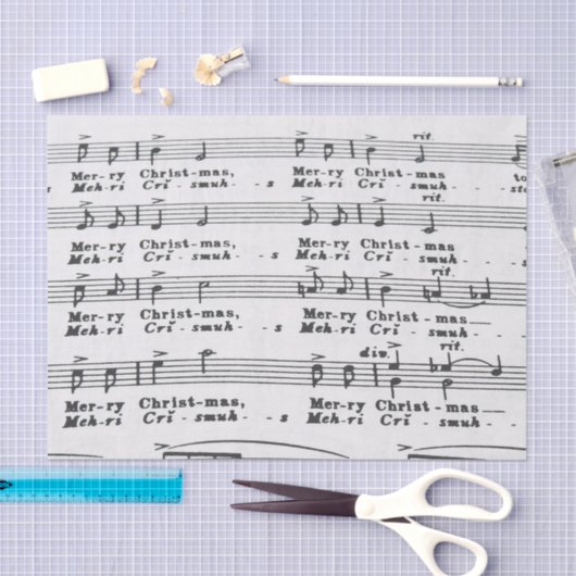 kerstliedjes tissuepapier (Craft)