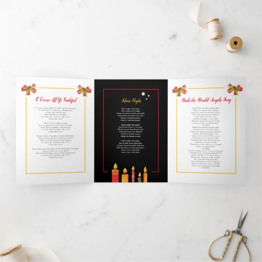 Kerstliedjes van candlelight liedjes zwart drieluik programma (Binnen)