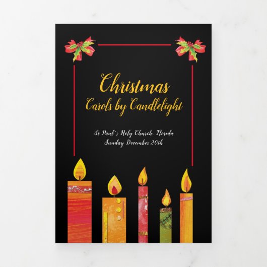 Kerstliedjes van candlelight liedjes zwart drieluik programma (Cover)