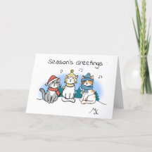 Kerstliedjes van Cartoon Cat Kerstgroeten