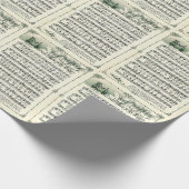 kerstliedjes, vel muziek cadeaupapier (Hoek)