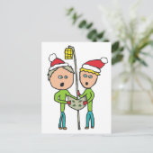 Kerstliedjes zingen briefkaart (Staand voorkant)