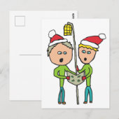 Kerstliedjes zingen briefkaart (Voorkant / Achterkant)