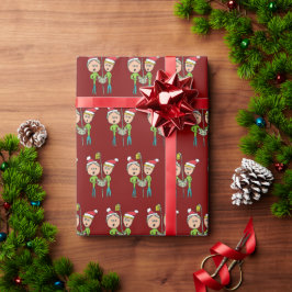 Kerstliedjes zingen cadeaupapier