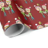 Kerstliedjes zingen cadeaupapier (Rol Hoek)