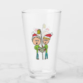 Kerstliedjes zingen glas (Achterkant)