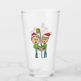 Kerstliedjes zingen glas