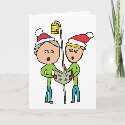 Kerstliedjes zingen kaart (Voorkant)