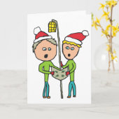 Kerstliedjes zingen kaart (Gele Bloem)