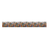Kerstliedjes zingende bosdieren grosgrain lint (Voorkant)