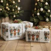 Kerstliedjeszangers cadeaupapier