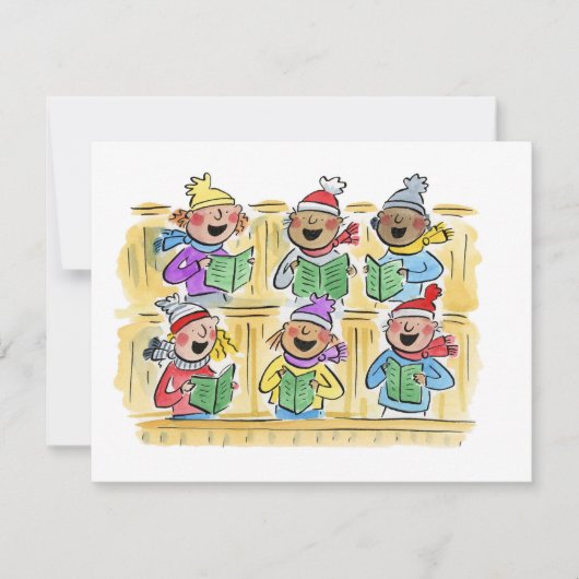 Kerstliedjeszangers Kaart (Voorkant)