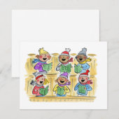 Kerstliedjeszangers Kaart (Voorkant / Achterkant)