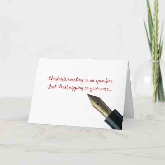 kerstliedKaart Feestdagen Kaart (Voorkant)