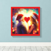Kerstliefde 1 canvas afdruk (Insitu (Houten vloer))