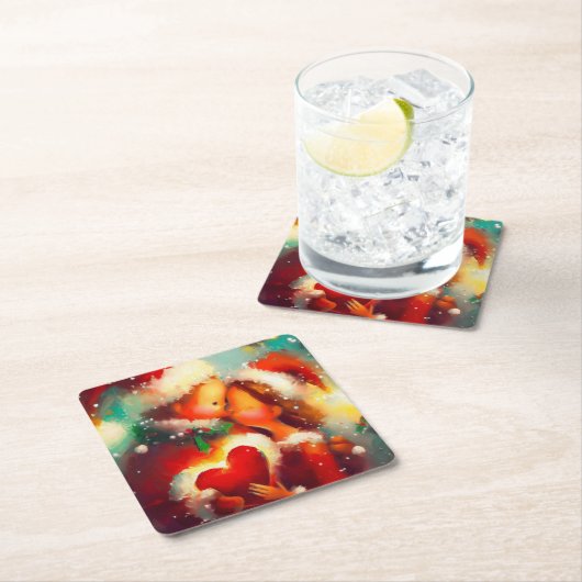 Kerstliefde 3 kartonnen onderzetters (Insitu)