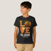 Kerstliefde 4e klas leraar Kalkoen Herfst T-shirt (Voorkant volledig)