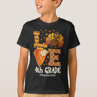 Kerstliefde 4e klas leraar Kalkoen Herfst  T-shirt