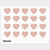Kerstliefde Aangepaste naam Stof Roze Hart Sticker (Vel)