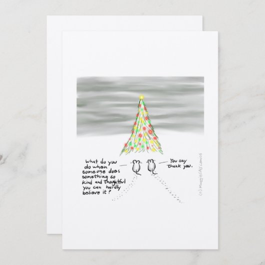 kerstliefde bedankkaart (Voorkant / Achterkant)