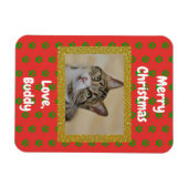 Kerstliefde Dog Cat mam Papa Pet Foto Magneet (Horizontaal)