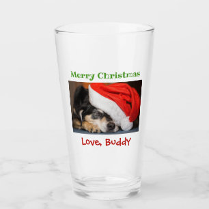 Kerstliefde Dog Papa Pet Foto Beer Pint Glas