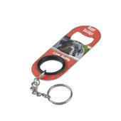 Kerstliefde Dog Papa Pet Foto Mini Flessenopener (Achterkant Gekanteld)