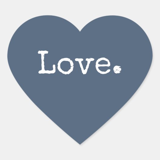 Kerstliefde Donkerblauw Hart Sticker (Voorkant)