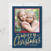 Kerstliefde EDITABLE COLOR Holiday Fotokaart Feestdagenkaart (Voorkant)