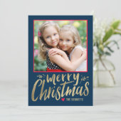 Kerstliefde EDITABLE COLOR Holiday Fotokaart Feestdagenkaart (Staand voorkant)