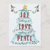 Kerstliefde en vrede briefkaart (Voorkant)